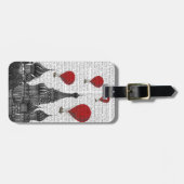 Sint-Basilkathedraal en Rode heteluchtballonnen Bagagelabel (Voorkant horizontaal)