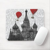 Sint-Basilkathedraal en Rode heteluchtballonnen Muismat (Met muis)