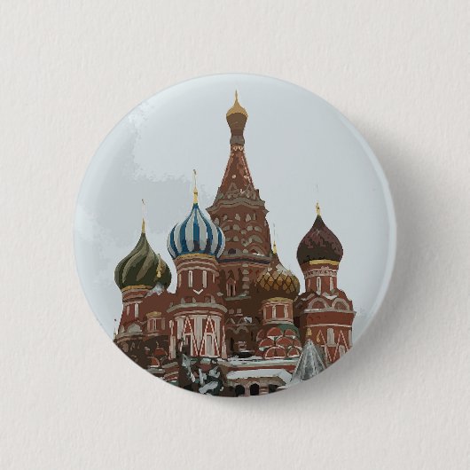 Sint-Basilkathedraal-eng Ronde Button 5,7 Cm (Voorkant)