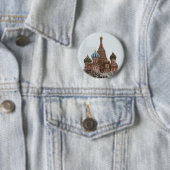 Sint-Basilkathedraal-eng Ronde Button 5,7 Cm (In situ)