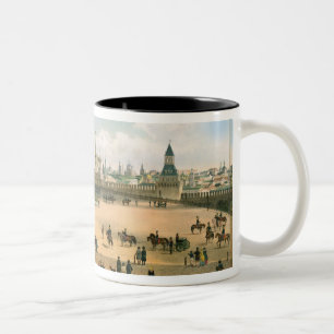 Sint-Basilkathedraal gezien vanuit het Kremlin, va Tweekleurige Koffiemok