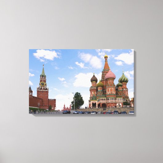 Sint-Basilkathedraal in Moskou Canvas Afdruk (Voorkant)