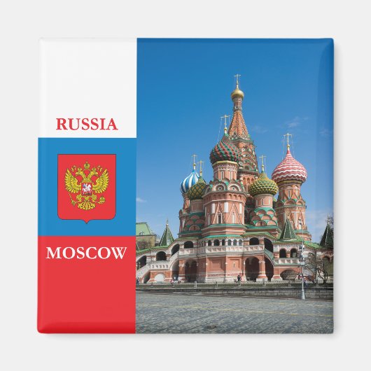 Sint-Basilkathedraal in Moskou Magneet (Voorkant)