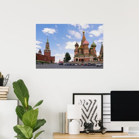 Sint-Basilkathedraal in Moskou Poster (Thuiskantoor)
