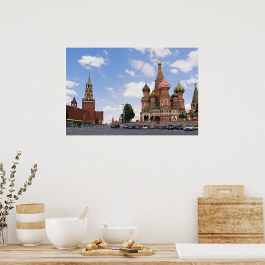 Sint-Basilkathedraal in Moskou Poster (Keuken)