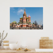 Sint-Basilkathedraal in Moskou Poster (Keuken)