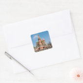Sint-Basilkathedraal in Moskou Vierkante Sticker (Envelop)