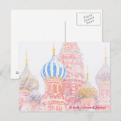 Sint-Basilkathedraal in Snowstorm Briefkaart (Voorkant / Achterkant)