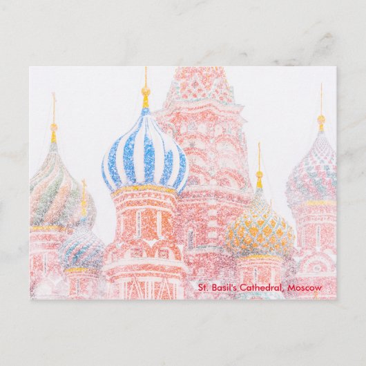 Sint-Basilkathedraal in Snowstorm Briefkaart (Voorkant)
