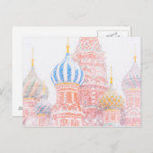 Sint-Basilkathedraal in Snowstorm Briefkaart (Voorkant / Achterkant)