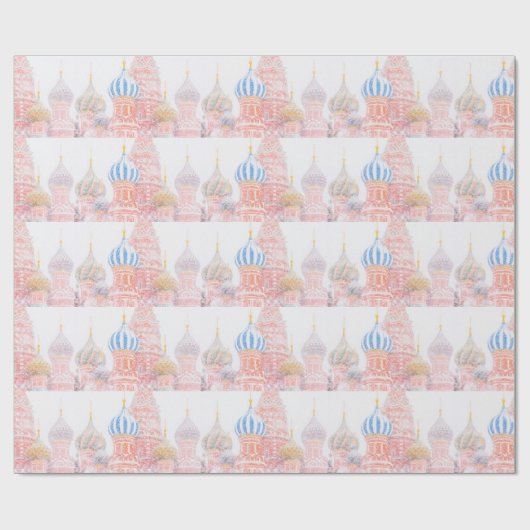 Sint-Basilkathedraal in Snowstorm Cadeaupapier (Vlak)