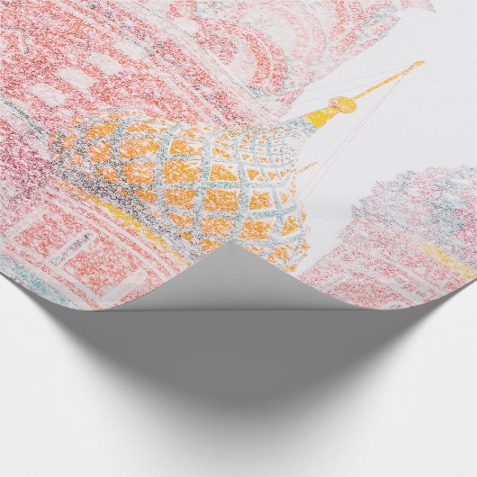 Sint-Basilkathedraal in Snowstorm Cadeaupapier (Hoek)