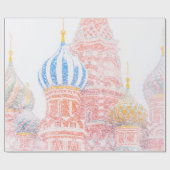 Sint-Basilkathedraal in Snowstorm Cadeaupapier (Vlak)