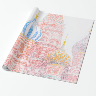 Sint-Basilkathedraal in Snowstorm Cadeaupapier