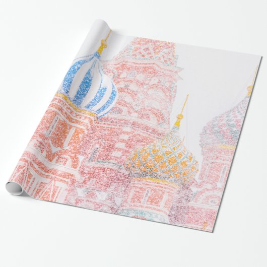 Sint-Basilkathedraal in Snowstorm Cadeaupapier (Uitgerold)