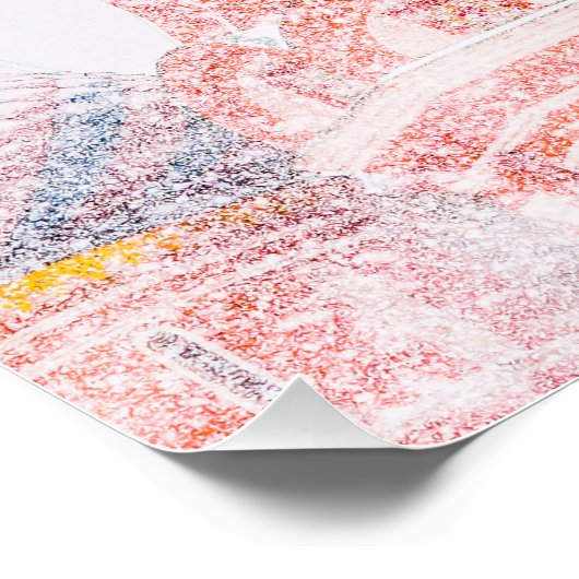 Sint-Basilkathedraal in Snowstorm Perfect Poster (Hoek)