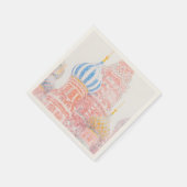 Sint-Basilkathedraal in Snowstorm Servetten (Hoek)