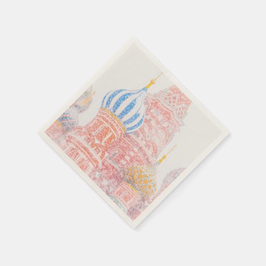 Sint-Basilkathedraal in Snowstorm Servetten (Hoek)