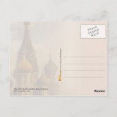 Sint-Basilkathedraal, Moskou, Rusland. Briefkaart (Achterkant)