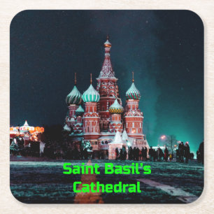 Sint-Basilkathedraal, Moskou, Rusland Kartonnen Onderzetters