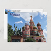 Sint-Basilkathedraal Rode Plein Moskou Rusland Briefkaart (Voorkant / Achterkant)