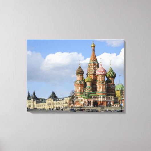 Sint-Basilkathedraal. Rode Plein Moskou Rusland Canvas Afdruk (Voorkant)