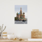 Sint-Basilkathedraal. Rode Plein Moskou Rusland Poster (Keuken)