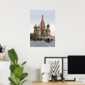 Sint-Basilkathedraal. Rode Plein Moskou Rusland Poster (Thuiskantoor)