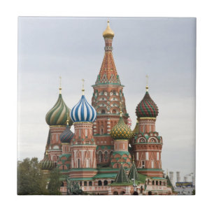Sint-Basilkathedraal. Rode Plein Moskou Rusland Tegeltje