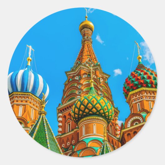 Sint-Basilkathedraal Ronde Sticker (Voorkant)