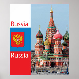 Sint-Basilkathedraal. Rusland Poster