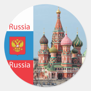 Sint-Basilkathedraal. Rusland Ronde Sticker