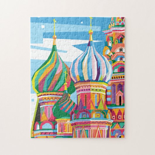 Sint-Basilskathedraal Rusland Colorful Pop Art Legpuzzel (Verticaal)