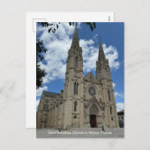 Sint-Baudilus-kerk in Nimes, Frankrijk, op een Feestdagenkaart (Voorkant / Achterkant)