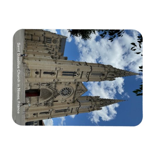 Sint-Baudilus-kerk in Nimes, Frankrijk, op een Magneet (Horizontaal)
