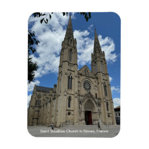 Sint Baudiluskerk in Nimes, Frankrijk, op een Magneet