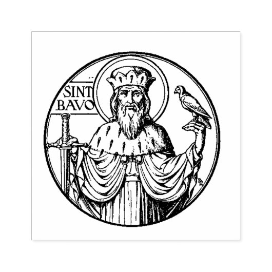 Sint Bavo Oosters-orthodox-katholiek Rubberstempel (Afrduk)