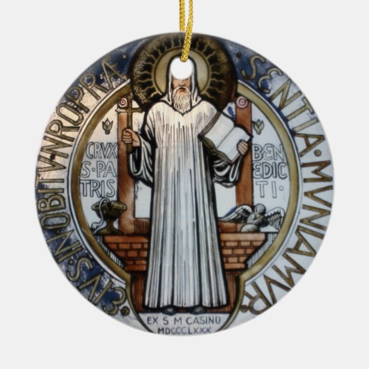 Sint-Benedict-kerstversiering Keramisch Ornament (Voorkant)