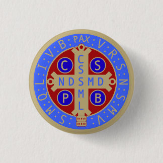 Sint-Benedictus-Buttonnen, alle vormen en vormen Ronde Button 3,2 Cm