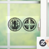 Sint-Benedictus van de Nursiedemacht - katholiek Raamsticker (Huis)