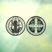 Sint-Benedictus van de Nursiedemacht - katholiek Raamsticker (Vel 3)