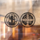 Sint-Benedictus van de Nursiedemacht - katholiek Raamsticker (Vel 2)