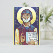 Sint-Benedictus van Nursia Bedankkaart (Staand voorkant)