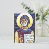 Sint Benedictus van Nursia Christelijke monnik Briefkaart (Staand voorkant)