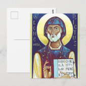 Sint Benedictus van Nursia Christelijke monnik Briefkaart (Voorkant / Achterkant)