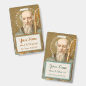 Sint-Benedictus van Nursia (JM 07; Stijl 2) Badge (Voor- en achterkant)