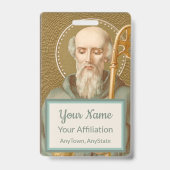 Sint-Benedictus van Nursia (JM 07; Stijl 2) Badge (Achterkant)