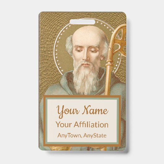 Sint-Benedictus van Nursia (JM 07; Stijl 2) Badge (Voorzijde)