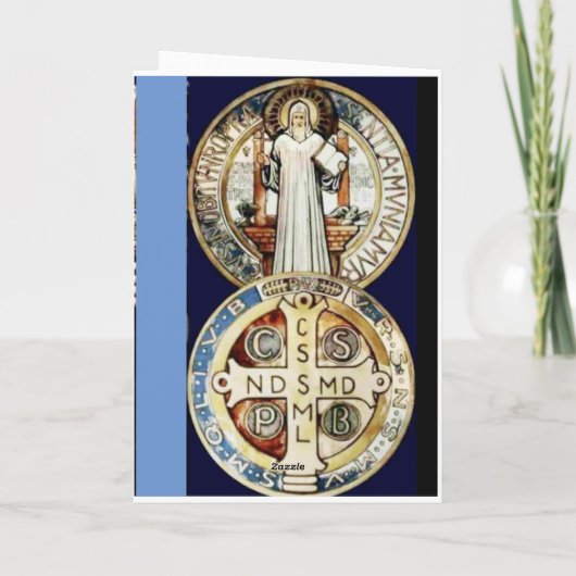 Sint Benedictus van Nursia Kaart (Achterkant)