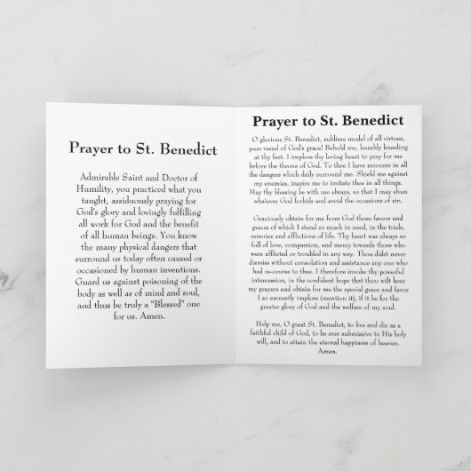 Sint Benedictus van Nursia Kaart (Binnen)